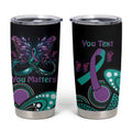 Personalised Hope Fight Suicide Prevention Awareness Tumbler Cup Aboriginal Motif