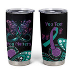 Personalised Hope Fight Suicide Prevention Awareness Tumbler Cup Aboriginal Motif