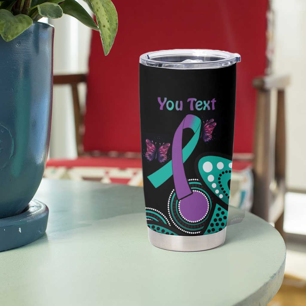 Personalised Hope Fight Suicide Prevention Awareness Tumbler Cup Aboriginal Motif
