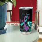 Personalised Hope Fight Suicide Prevention Awareness Tumbler Cup Aboriginal Motif