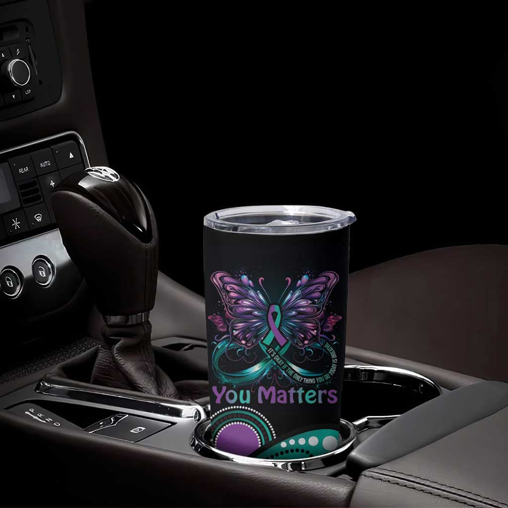Personalised Hope Fight Suicide Prevention Awareness Tumbler Cup Aboriginal Motif