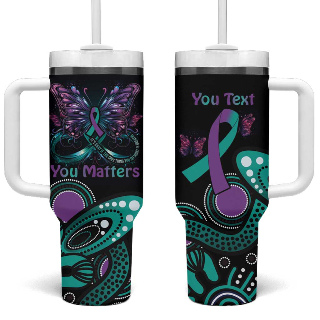 Personalised Hope Fight Suicide Prevention Awareness Tumbler With Handle Aboriginal Motif