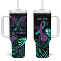 Personalised Hope Fight Suicide Prevention Awareness Tumbler With Handle Aboriginal Motif