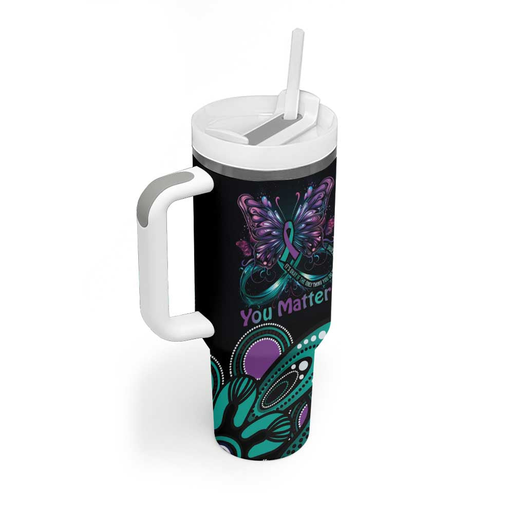 Personalised Hope Fight Suicide Prevention Awareness Tumbler With Handle Aboriginal Motif