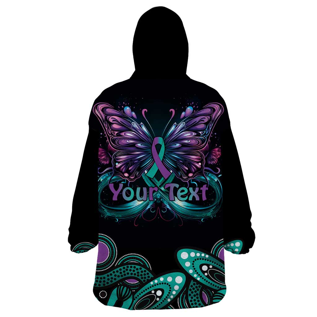 Personalised Hope Fight Suicide Prevention Awareness Wearable Blanket Hoodie Aboriginal Motif