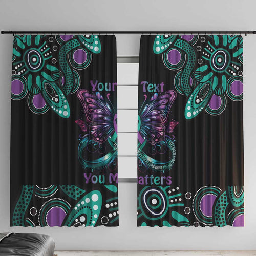 Personalised Hope Fight Suicide Prevention Awareness Window Curtain Aboriginal Motif