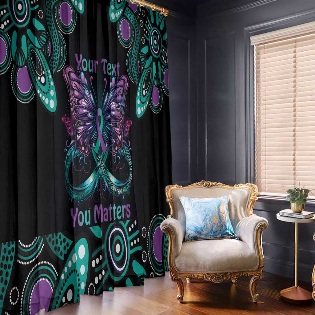 Personalised Hope Fight Suicide Prevention Awareness Window Curtain Aboriginal Motif