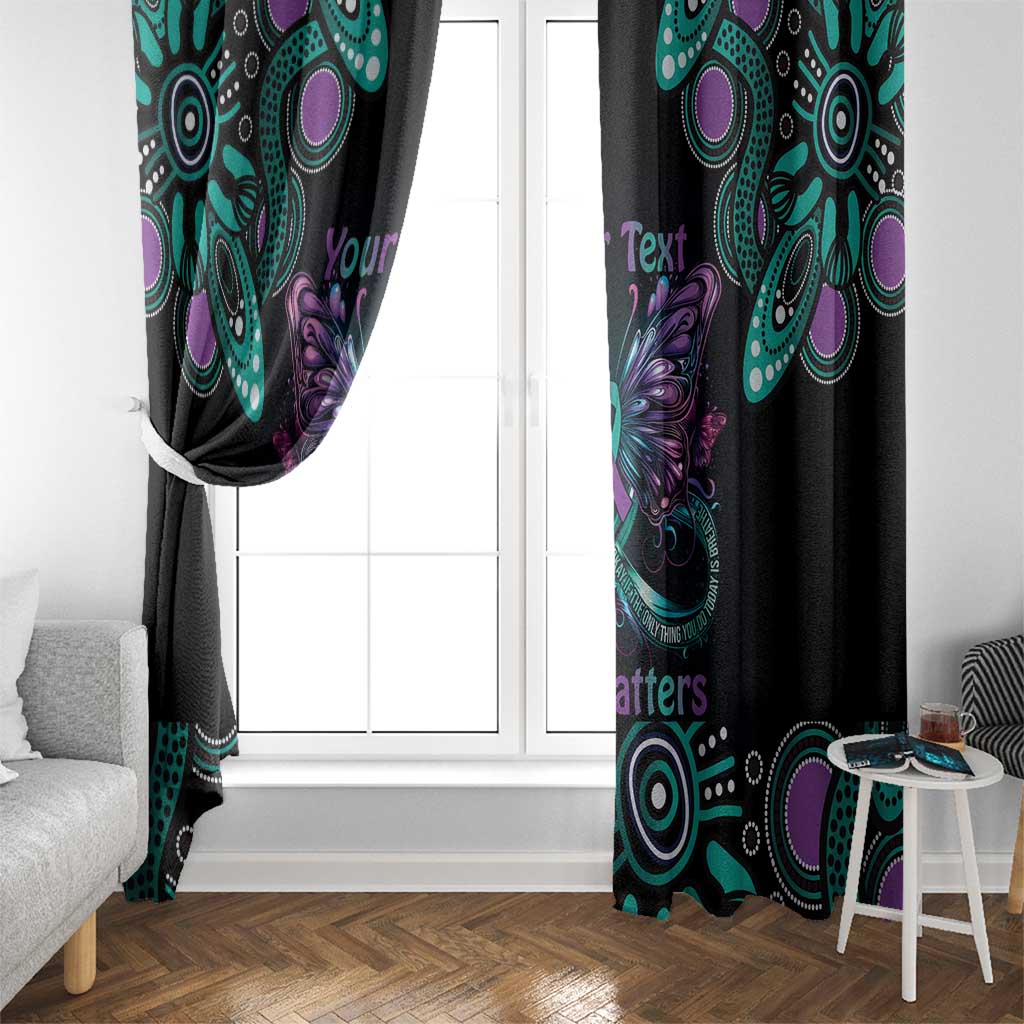 Personalised Hope Fight Suicide Prevention Awareness Window Curtain Aboriginal Motif