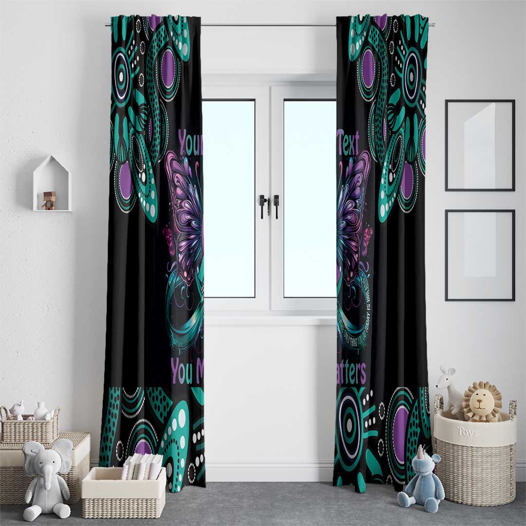 Personalised Hope Fight Suicide Prevention Awareness Window Curtain Aboriginal Motif