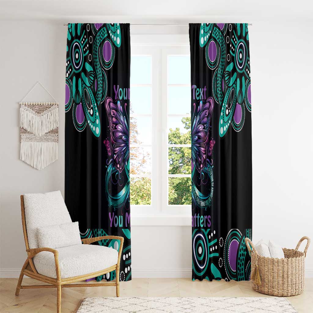Personalised Hope Fight Suicide Prevention Awareness Window Curtain Aboriginal Motif