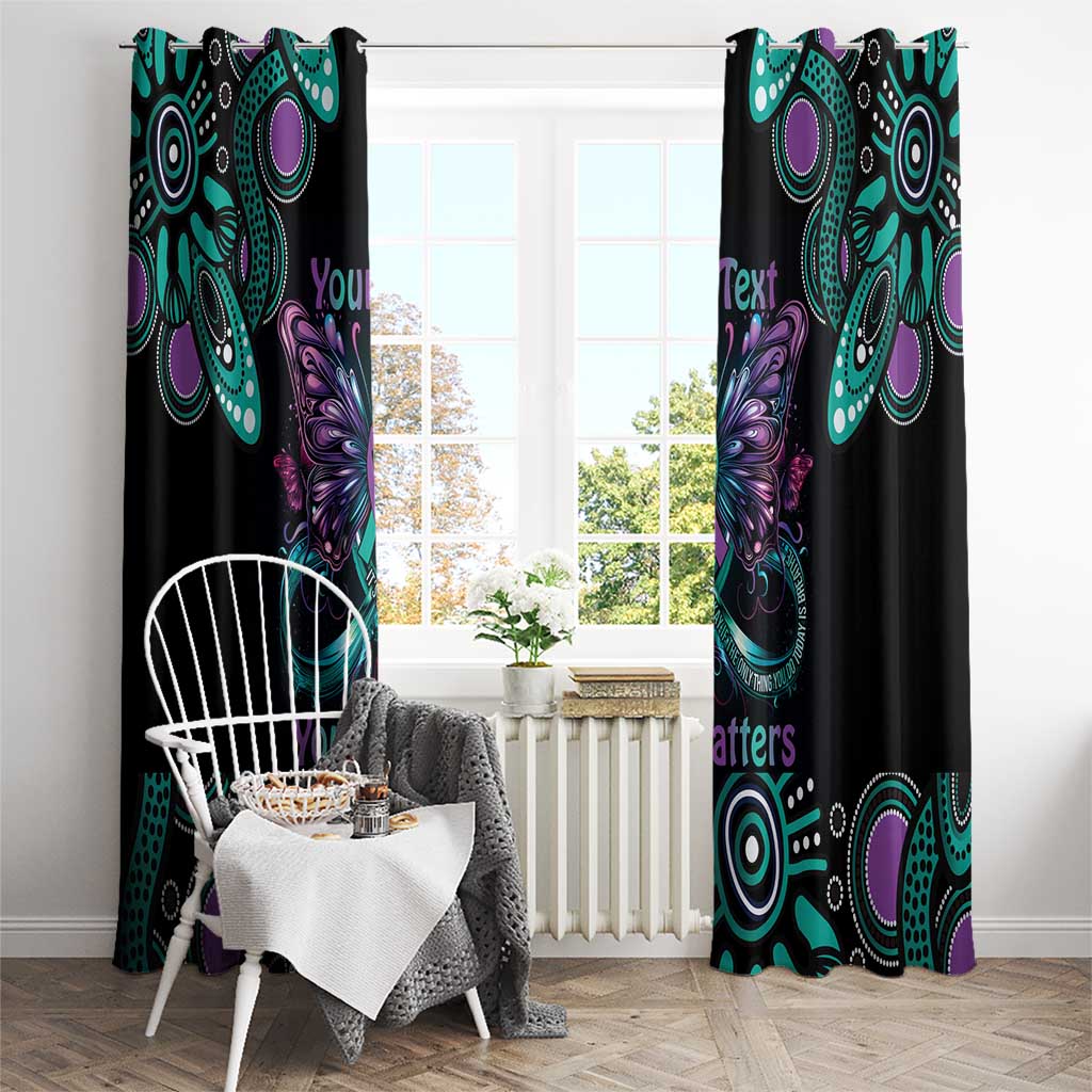 Personalised Hope Fight Suicide Prevention Awareness Window Curtain Aboriginal Motif