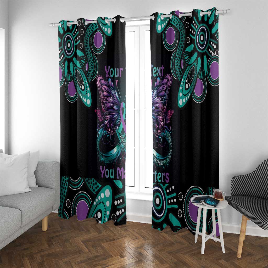 Personalised Hope Fight Suicide Prevention Awareness Window Curtain Aboriginal Motif
