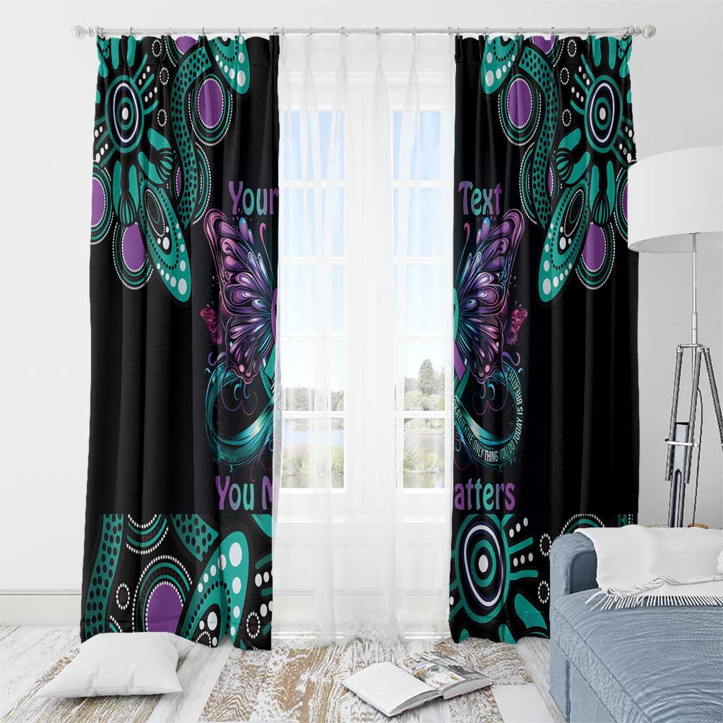 Personalised Hope Fight Suicide Prevention Awareness Window Curtain Aboriginal Motif