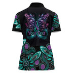 Personalised Hope Fight Suicide Prevention Awareness Women Polo Shirt Aboriginal Motif