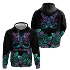 Personalised Hope Fight Suicide Prevention Awareness Zip Hoodie Aboriginal Motif