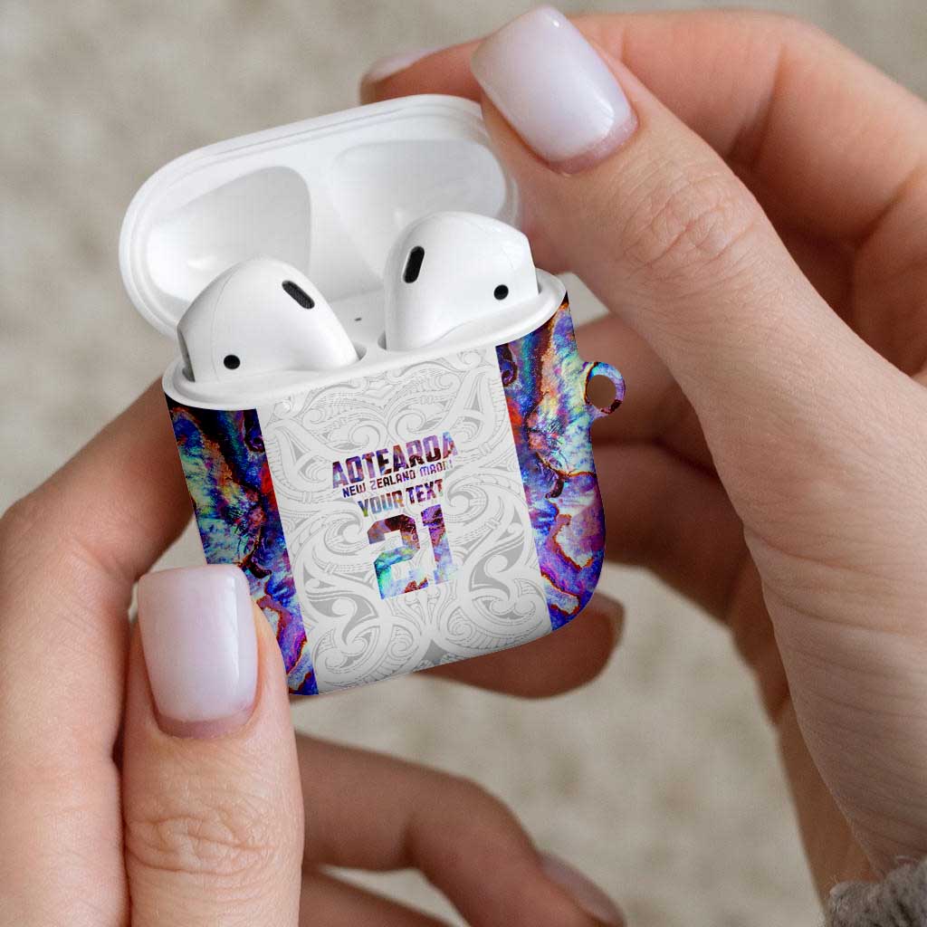 Custom New Zealand Aotearoa AirPods Case Pink Maori Paua Shell Indigenous - Aussie Hoodie