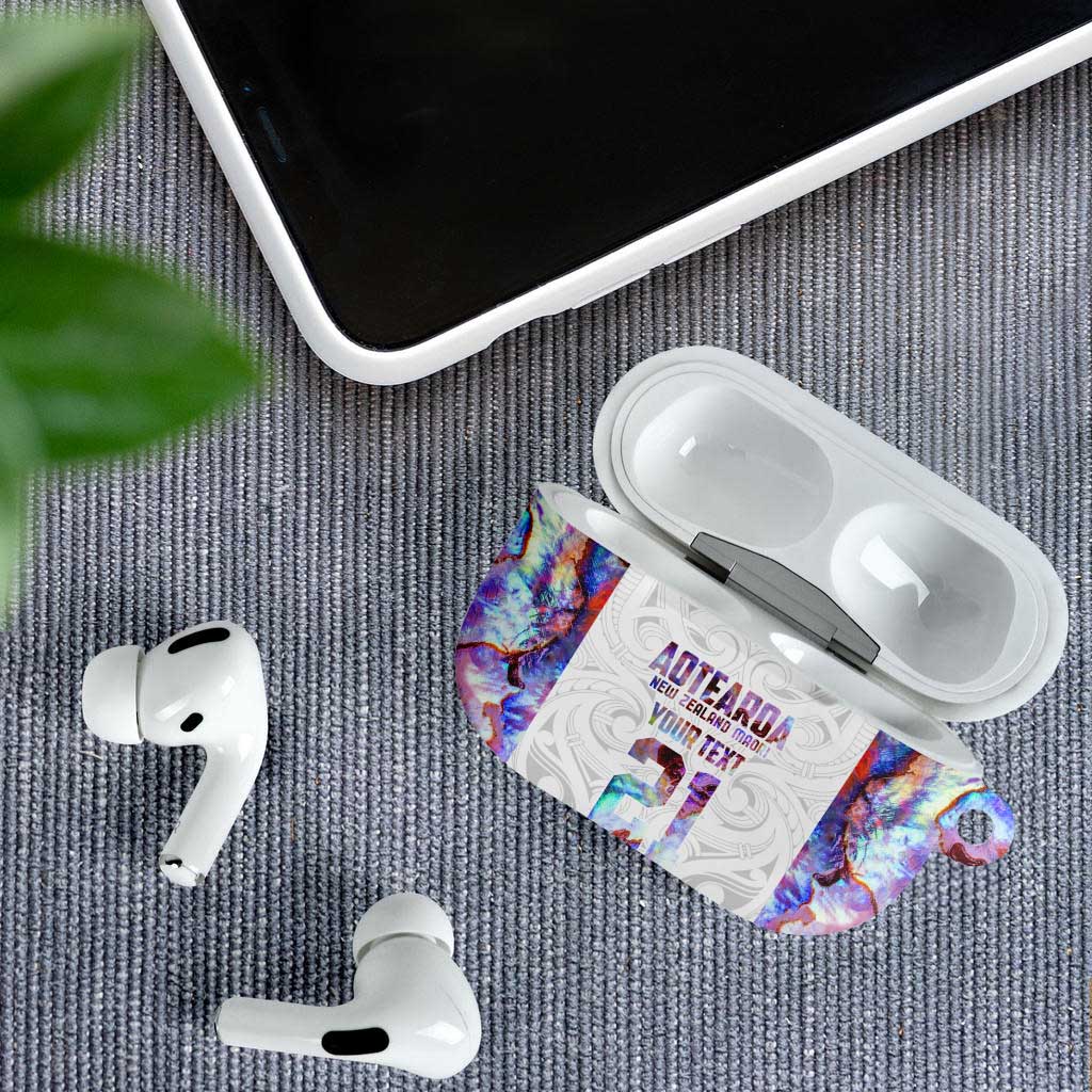 Custom New Zealand Aotearoa AirPods Case Pink Maori Paua Shell Indigenous - Aussie Hoodie