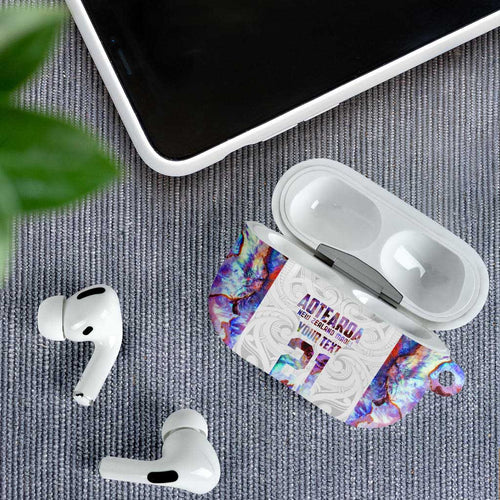 Custom New Zealand Aotearoa AirPods Case Pink Maori Paua Shell Indigenous - Aussie Hoodie