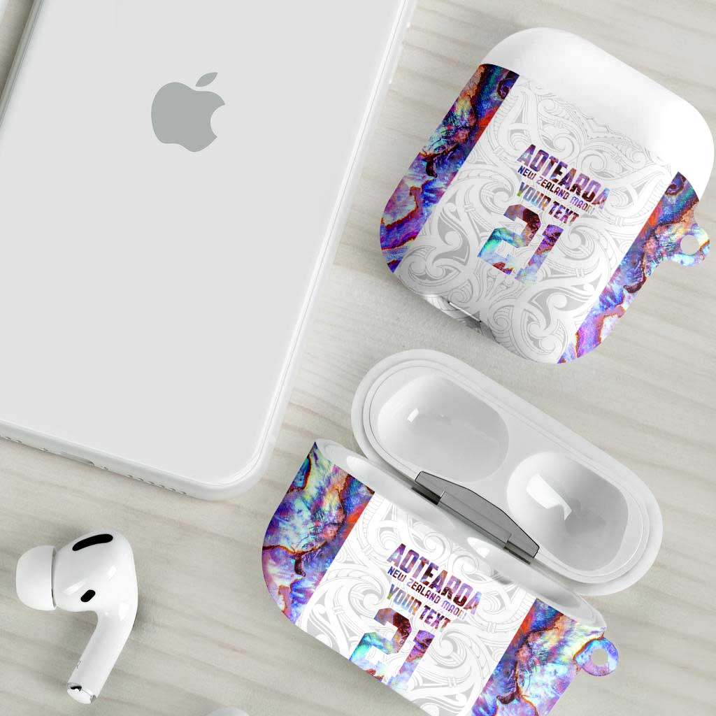 Custom New Zealand Aotearoa AirPods Case Pink Maori Paua Shell Indigenous - Aussie Hoodie