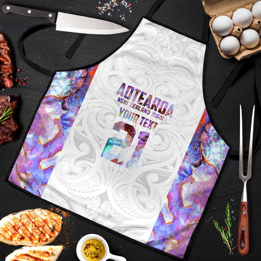 Custom New Zealand Aotearoa Apron Pink Maori Paua Shell Indigenous - Aussie Hoodie