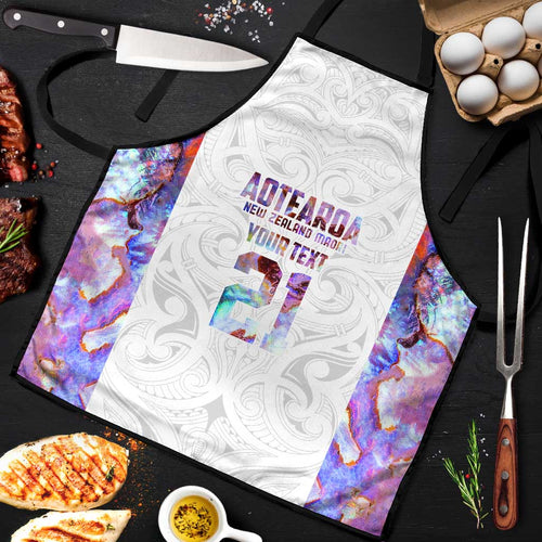 Custom New Zealand Aotearoa Apron Pink Maori Paua Shell Indigenous - Aussie Hoodie