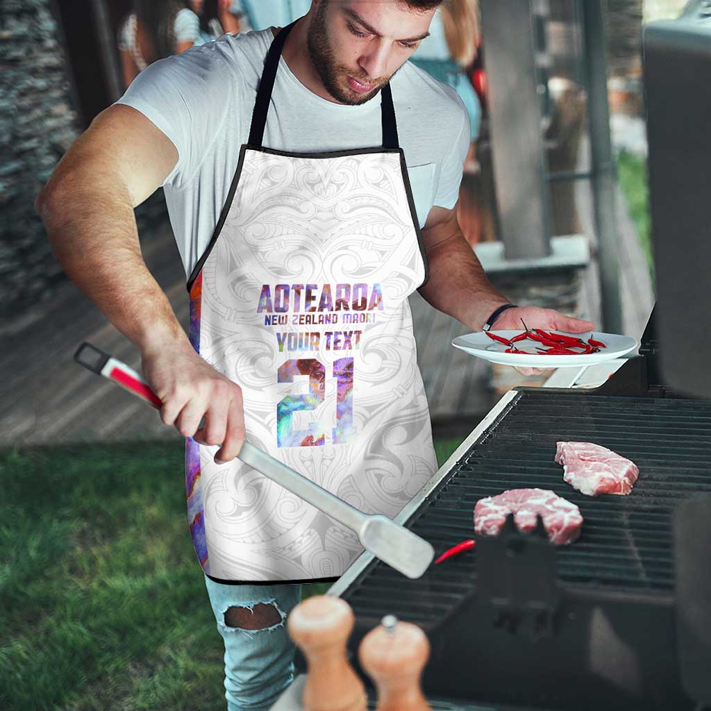 Custom New Zealand Aotearoa Apron Pink Maori Paua Shell Indigenous - Aussie Hoodie