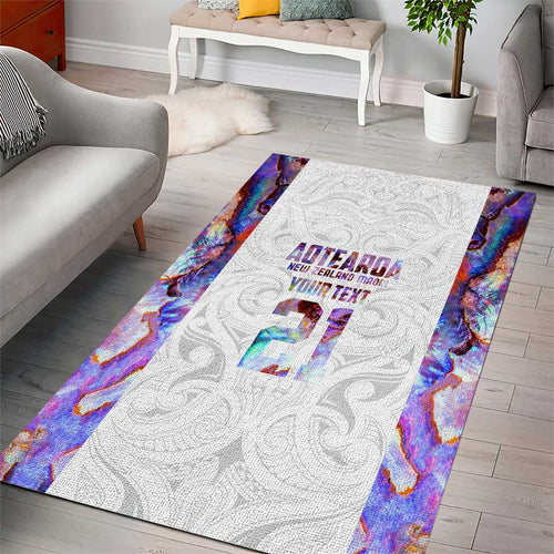 Custom New Zealand Aotearoa Area Rug Pink Maori Paua Shell Indigenous - Aussie Hoodie