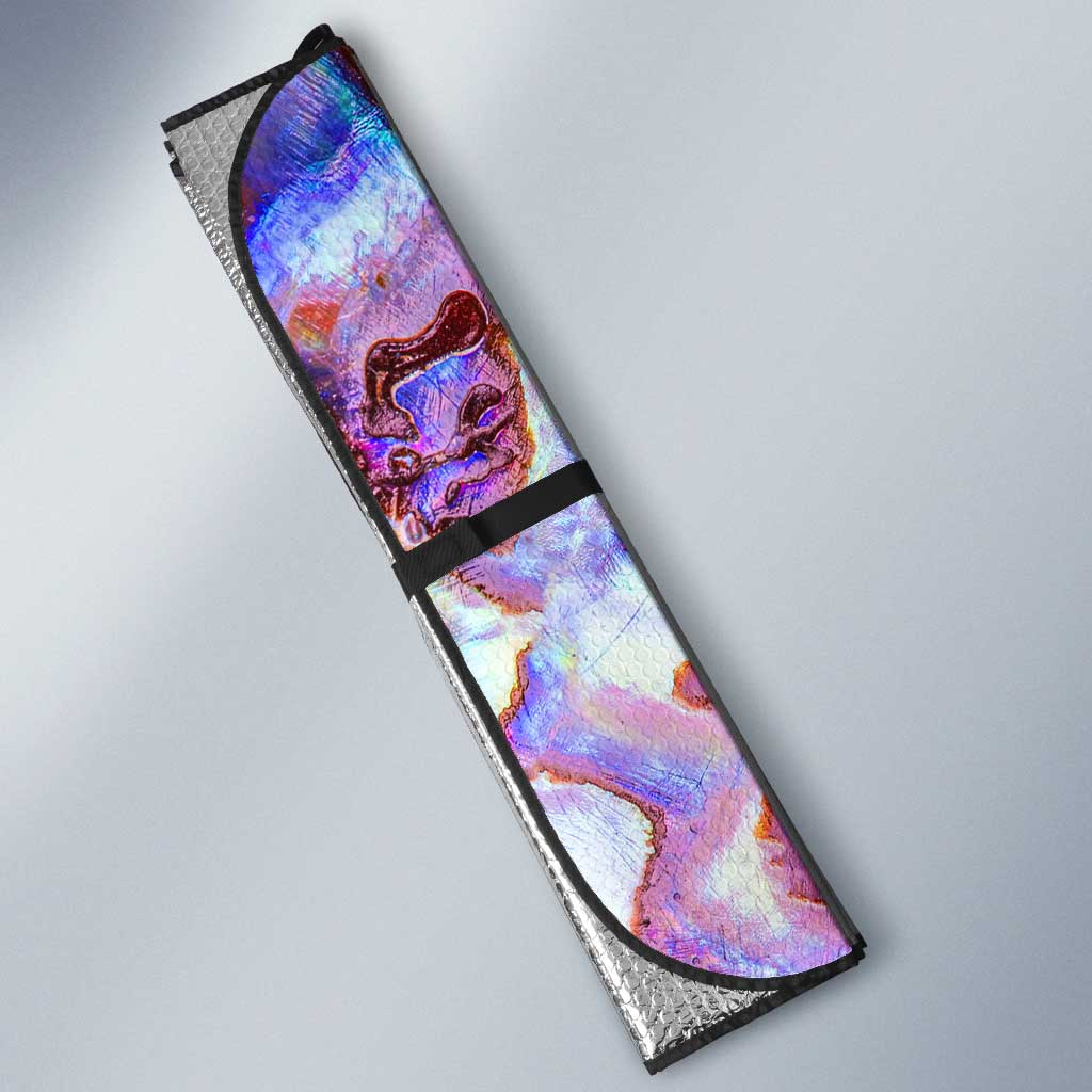 Custom New Zealand Aotearoa Auto Sun Shade Pink Maori Paua Shell Indigenous - Aussie Hoodie