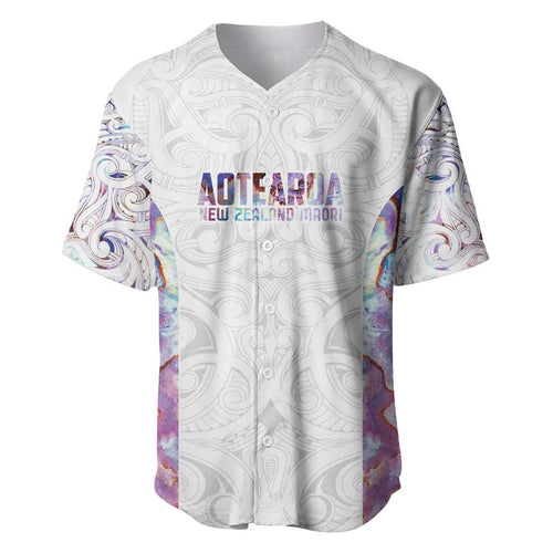 Custom New Zealand Aotearoa Baseball Jersey Pink Maori Paua Shell Indigenous - Aussie Hoodie