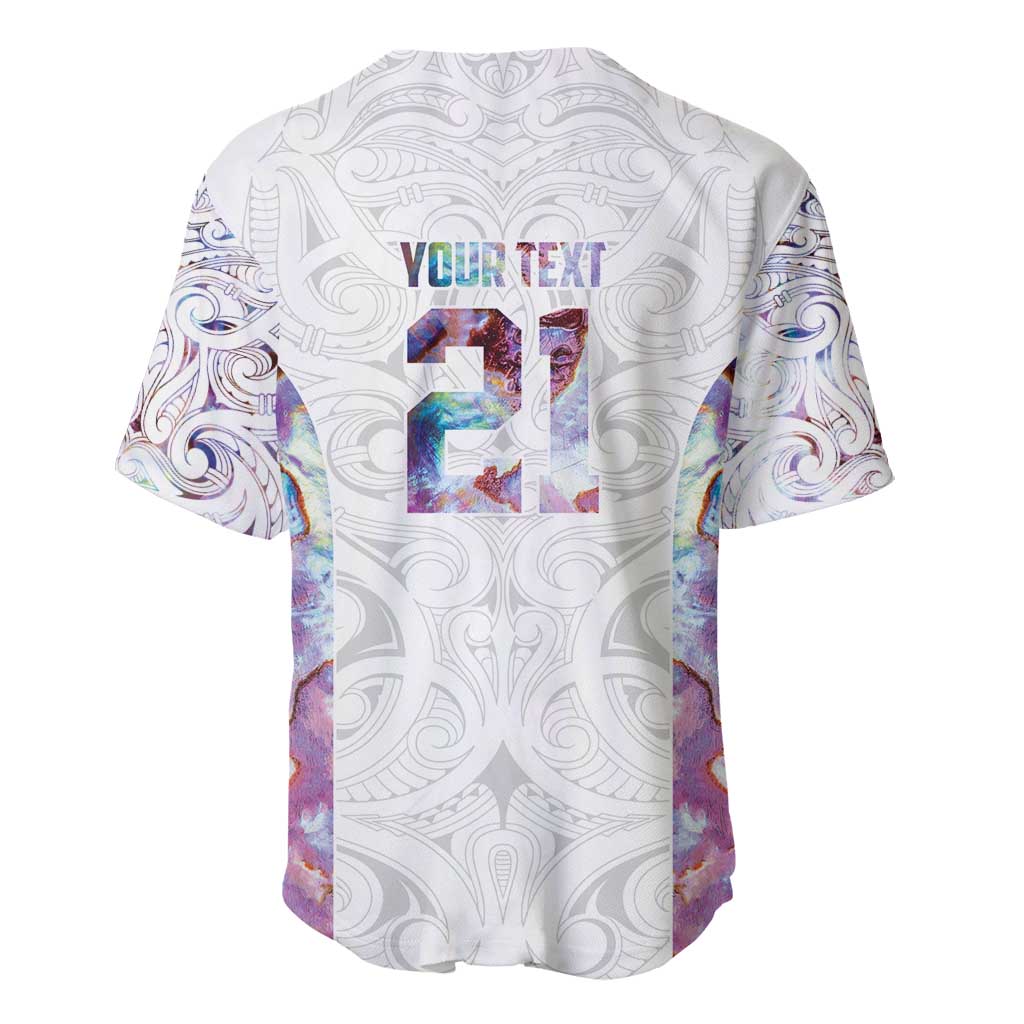 Custom New Zealand Aotearoa Baseball Jersey Pink Maori Paua Shell Indigenous - Aussie Hoodie