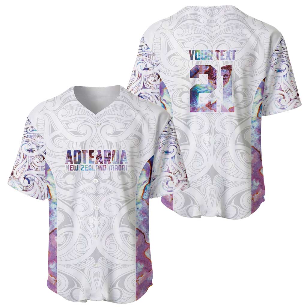 Custom New Zealand Aotearoa Baseball Jersey Pink Maori Paua Shell Indigenous - Aussie Hoodie