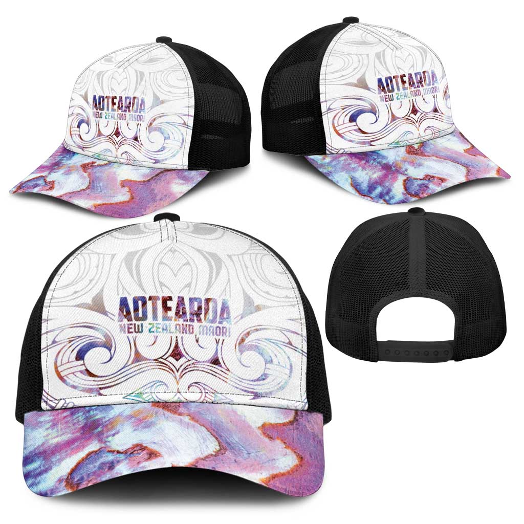 New Zealand Aotearoa Baseball Net Cap Pink Maori Papua Shell Indigenous - Aussie Hoodie