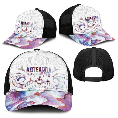 New Zealand Aotearoa Baseball Net Cap Pink Maori Papua Shell Indigenous - Aussie Hoodie