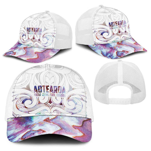 New Zealand Aotearoa Baseball Net Cap Pink Maori Papua Shell Indigenous - Aussie Hoodie
