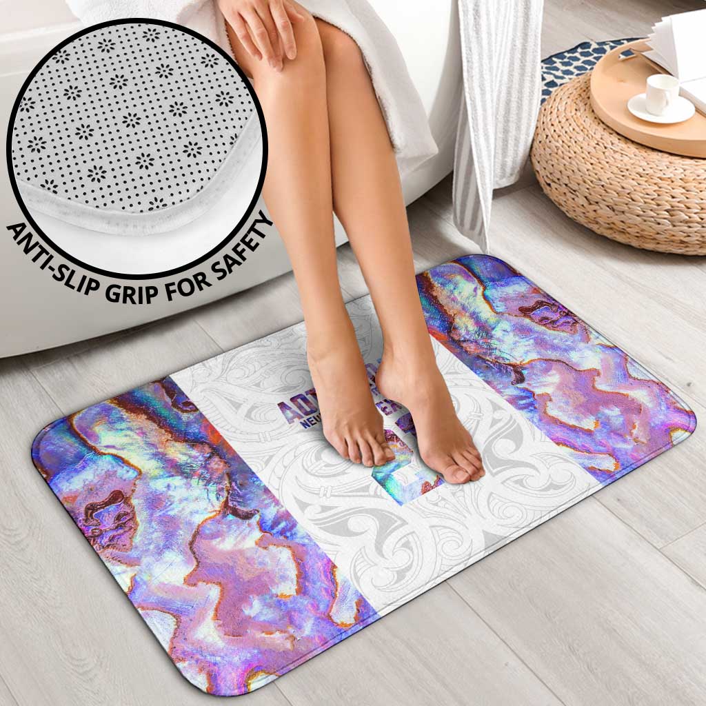 Custom New Zealand Aotearoa Bathroom Set Pink Maori Paua Shell Indigenous - Aussie Hoodie