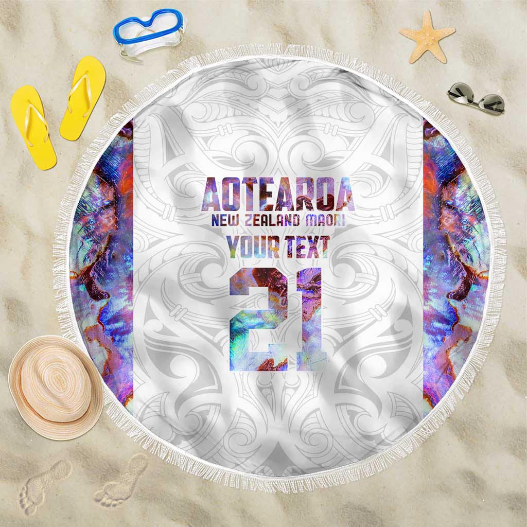 Custom New Zealand Aotearoa Beach Blanket Pink Maori Paua Shell Indigenous - Aussie Hoodie