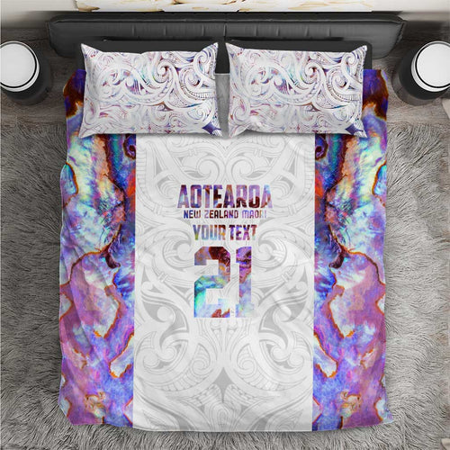 Custom New Zealand Aotearoa Bedding Set Pink Maori Paua Shell Indigenous - Aussie Hoodie