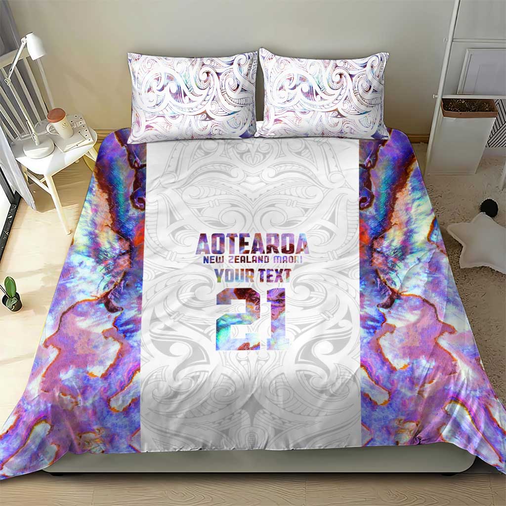 Custom New Zealand Aotearoa Bedding Set Pink Maori Paua Shell Indigenous - Aussie Hoodie