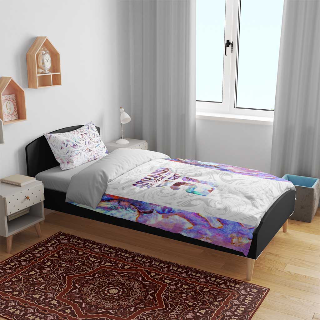 Custom New Zealand Aotearoa Bedding Set Pink Maori Paua Shell Indigenous - Aussie Hoodie