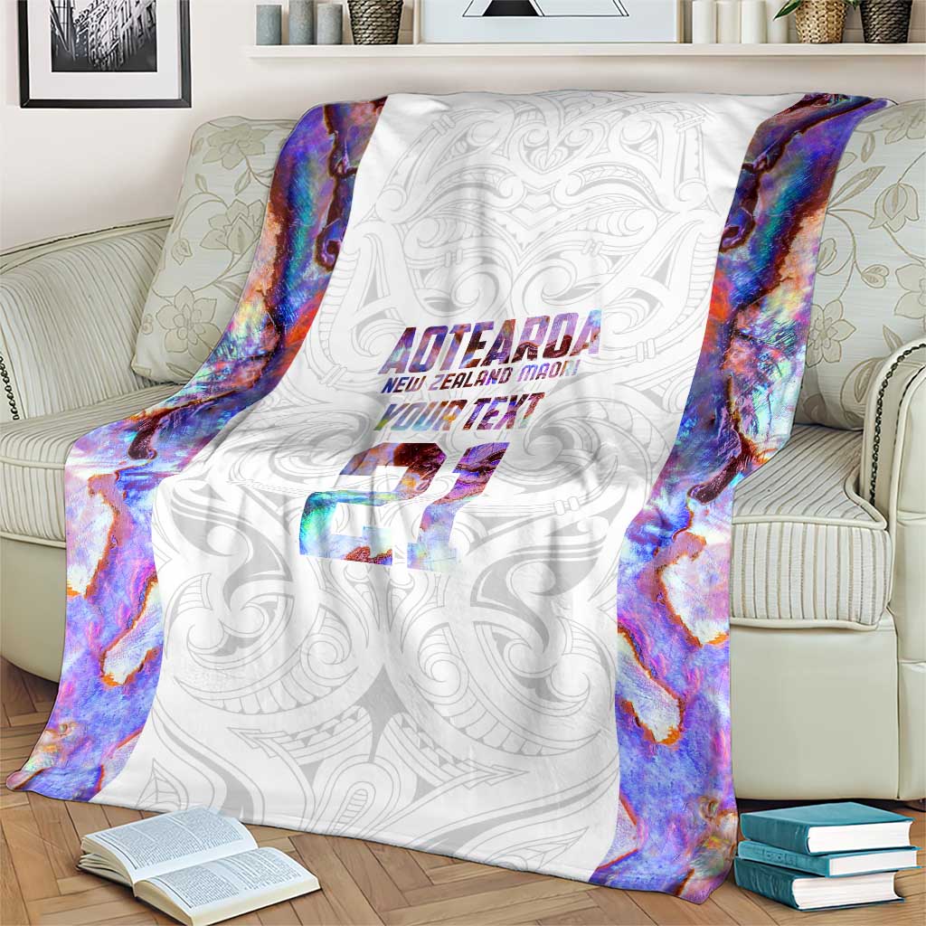 Custom New Zealand Aotearoa Blanket Pink Maori Paua Shell Indigenous - Aussie Hoodie