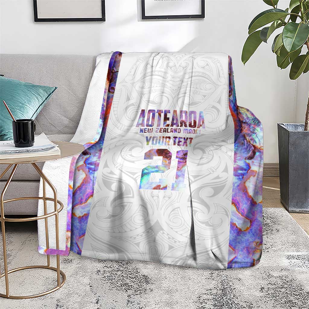 Custom New Zealand Aotearoa Blanket Pink Maori Paua Shell Indigenous - Aussie Hoodie
