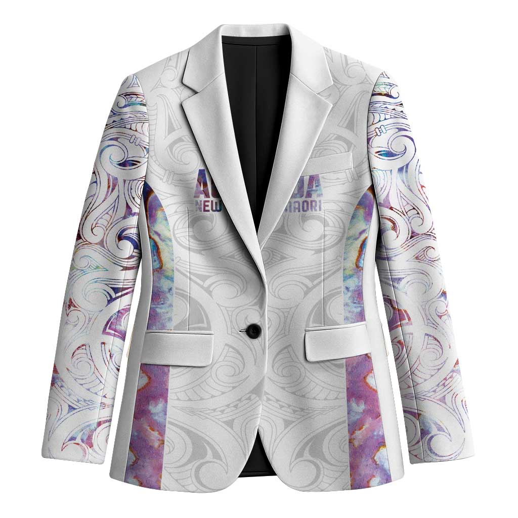 Custom New Zealand Aotearoa Blazer Pink Maori Paua Shell Indigenous - Aussie Hoodie