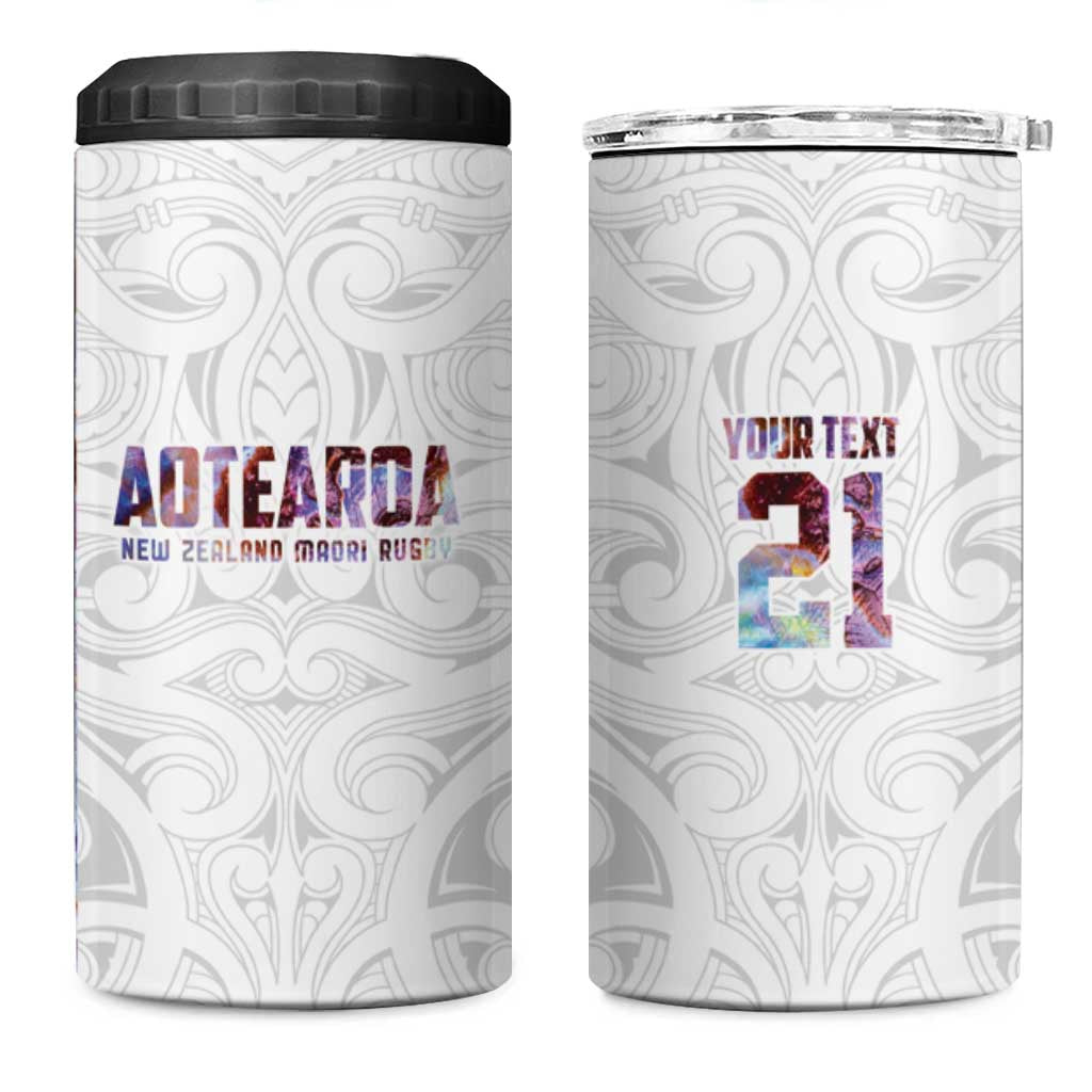 Custom New Zealand Aotearoa 4 in 1 Can Cooler Tumbler Pink Maori Paua Shell Indigenous - Aussie Hoodie