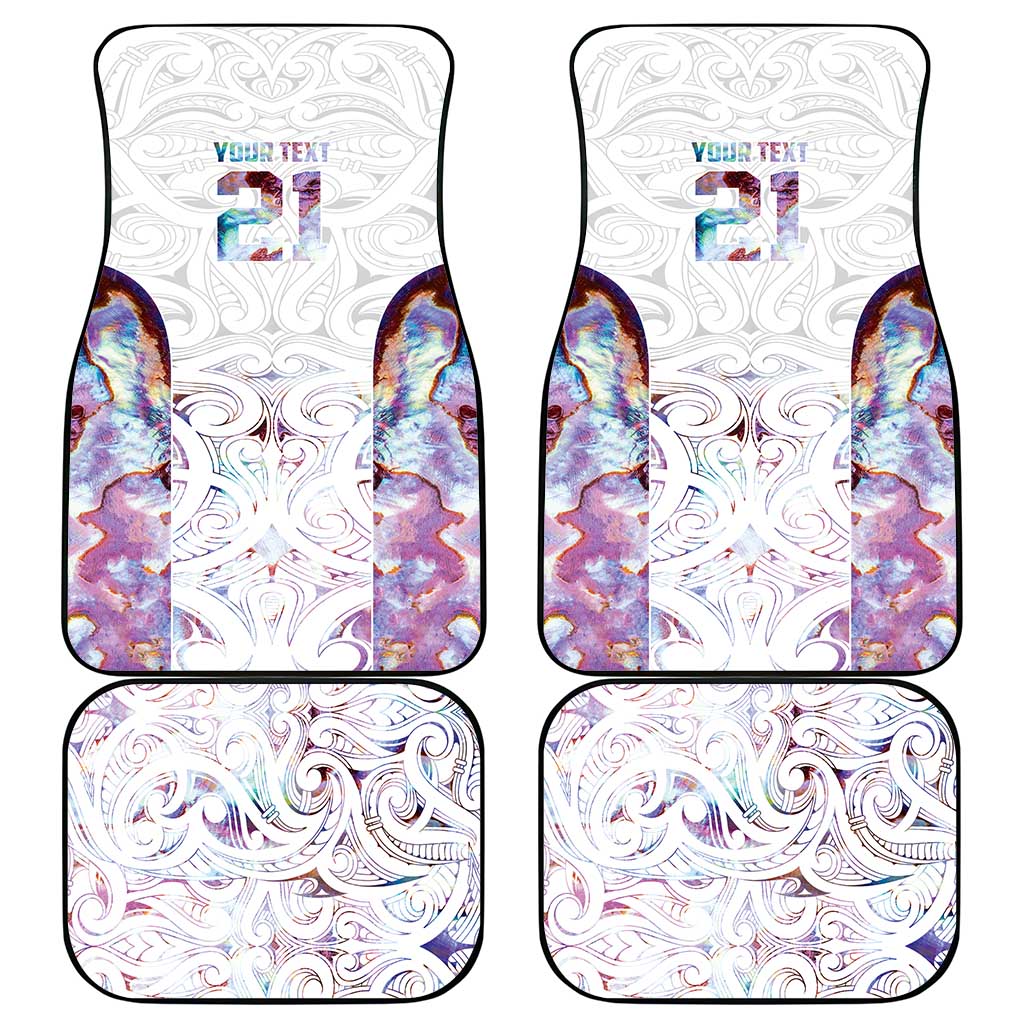 Custom New Zealand Aotearoa Car Mats Pink Maori Paua Shell Indigenous - Aussie Hoodie