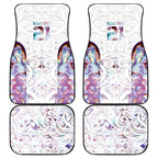 Custom New Zealand Aotearoa Car Mats Pink Maori Paua Shell Indigenous - Aussie Hoodie