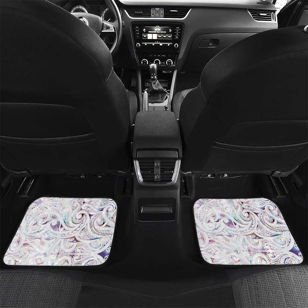 Custom New Zealand Aotearoa Car Mats Pink Maori Paua Shell Indigenous - Aussie Hoodie