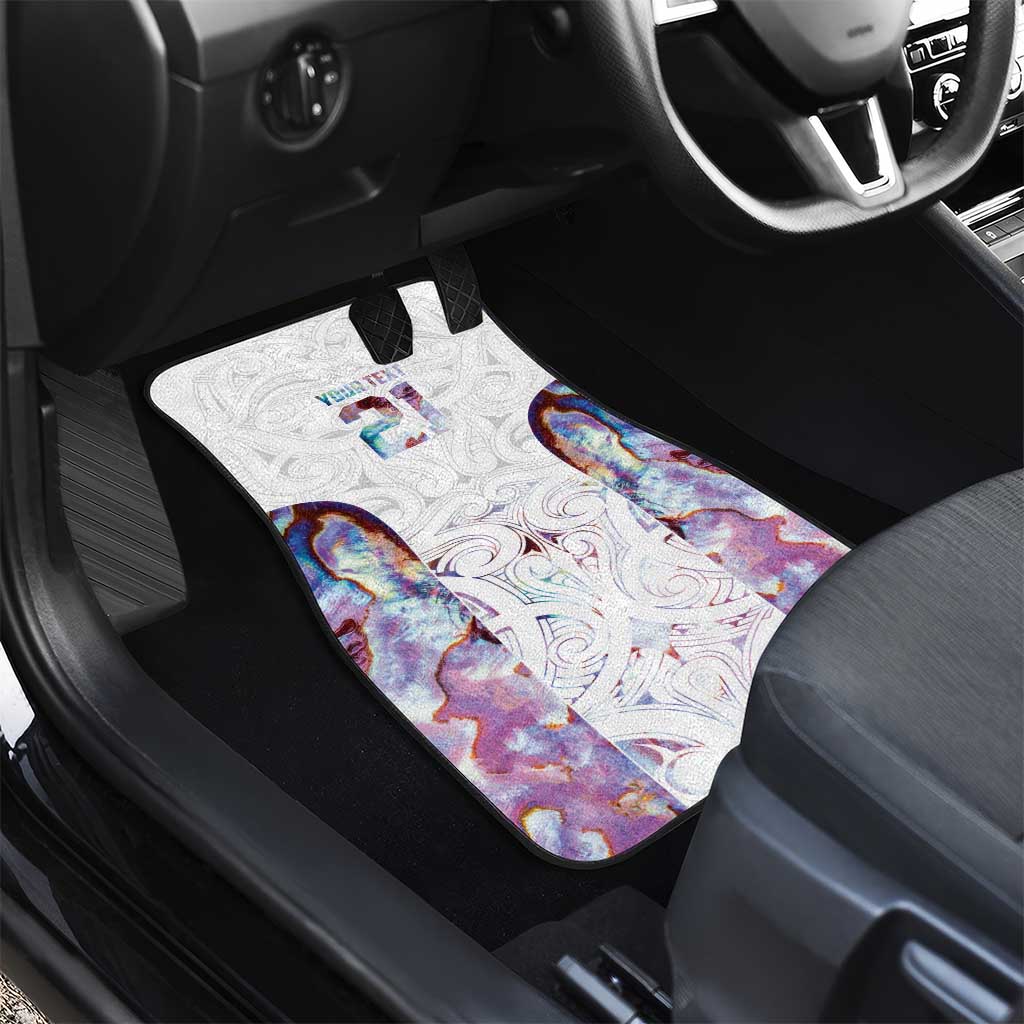 Custom New Zealand Aotearoa Car Mats Pink Maori Paua Shell Indigenous - Aussie Hoodie
