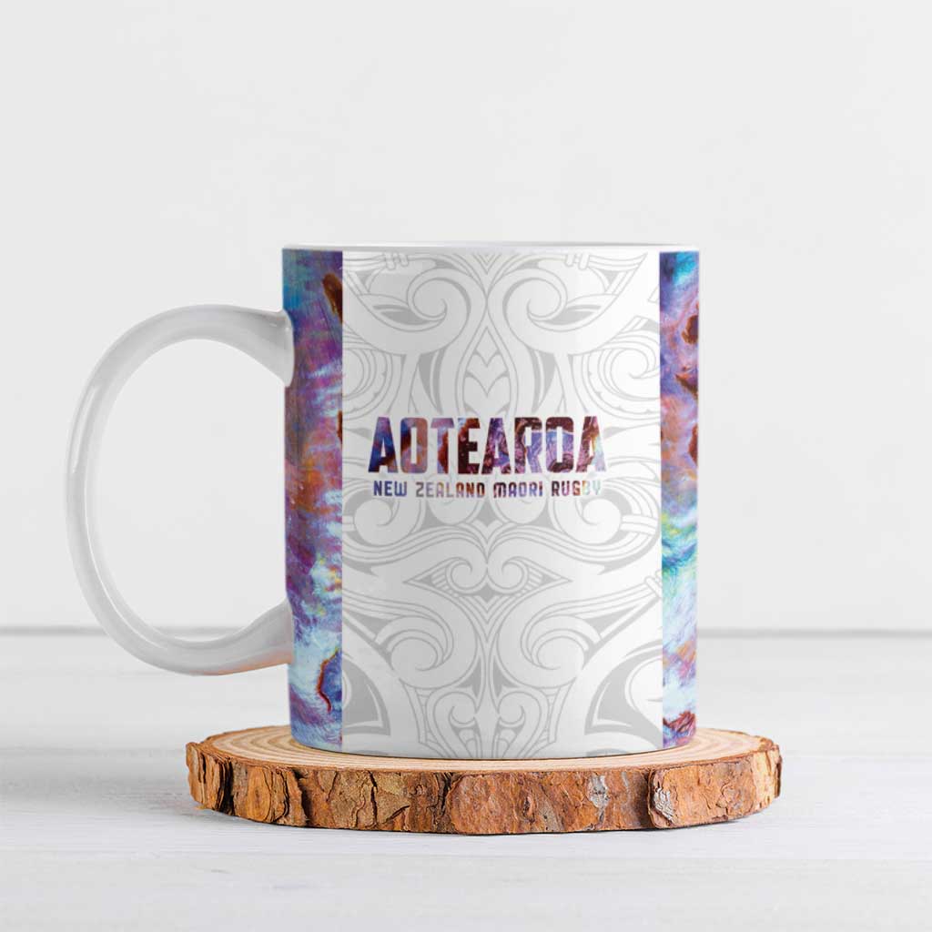 Custom New Zealand Aotearoa Ceramic Mug Pink Maori Paua Shell Indigenous - Aussie Hoodie