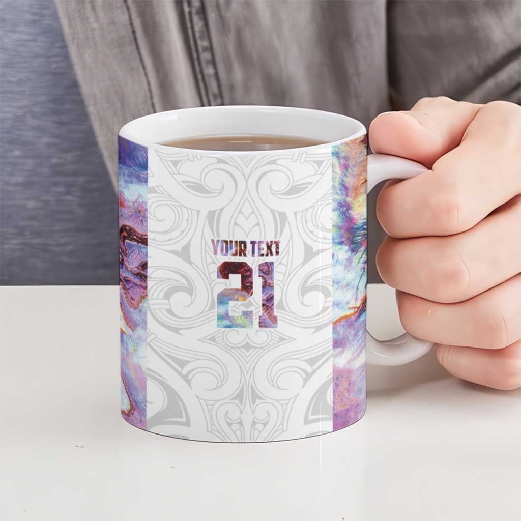 Custom New Zealand Aotearoa Ceramic Mug Pink Maori Paua Shell Indigenous - Aussie Hoodie