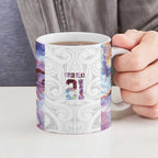 Custom New Zealand Aotearoa Ceramic Mug Pink Maori Paua Shell Indigenous - Aussie Hoodie